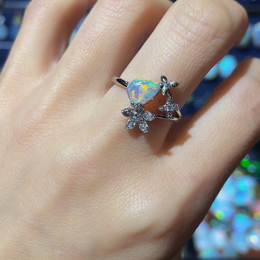 欧泊欧泊戒指银S925镶嵌