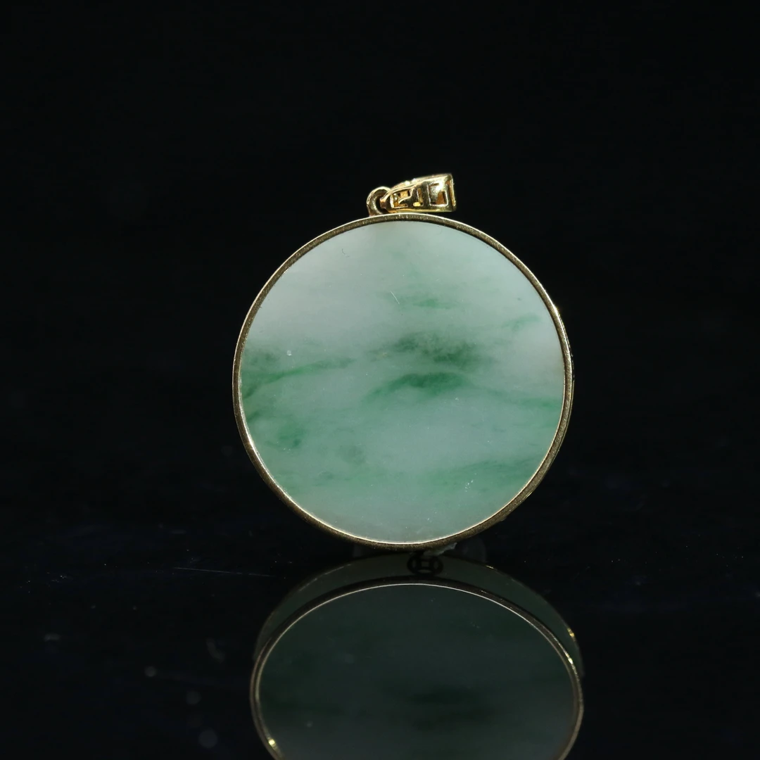 FC47天然缅甸翡翠A货18k无事牌/800139/保利厦门拍卖