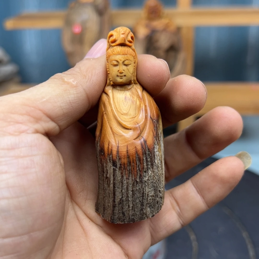 木用****9崖柏木摆件手把件