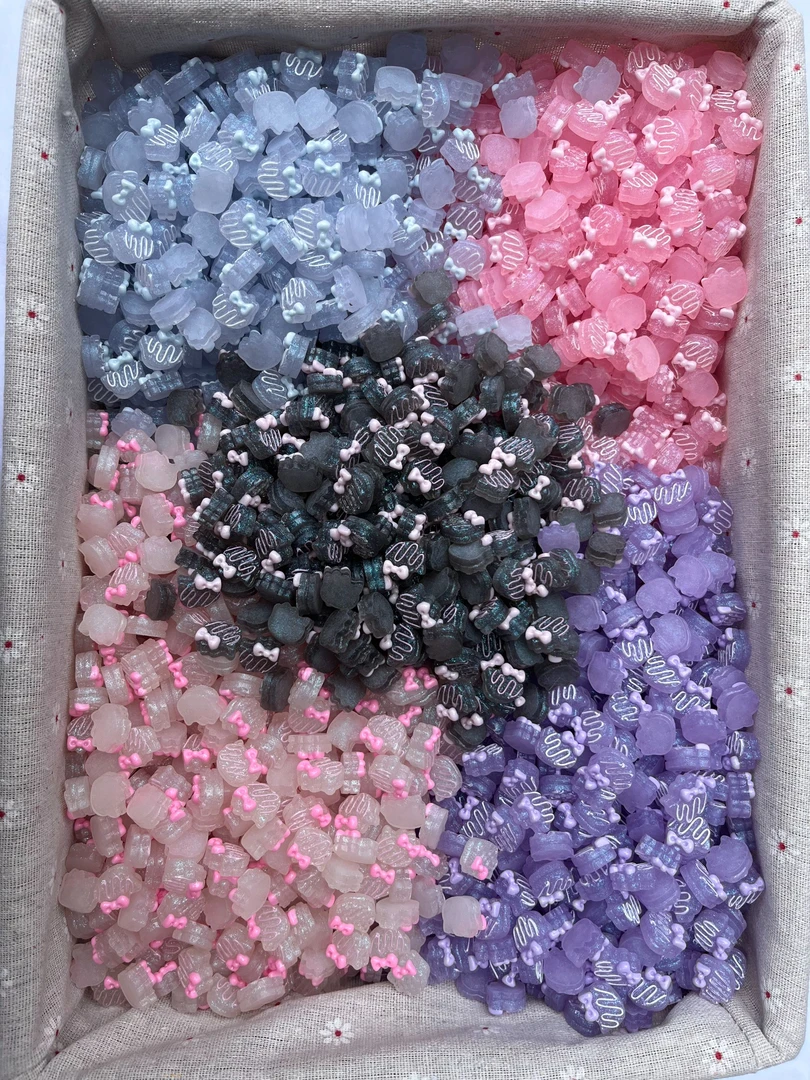 【树脂】迷你闪闪淋酱布丁Kt  DIY奶油胶树脂配件手机壳饰品材料