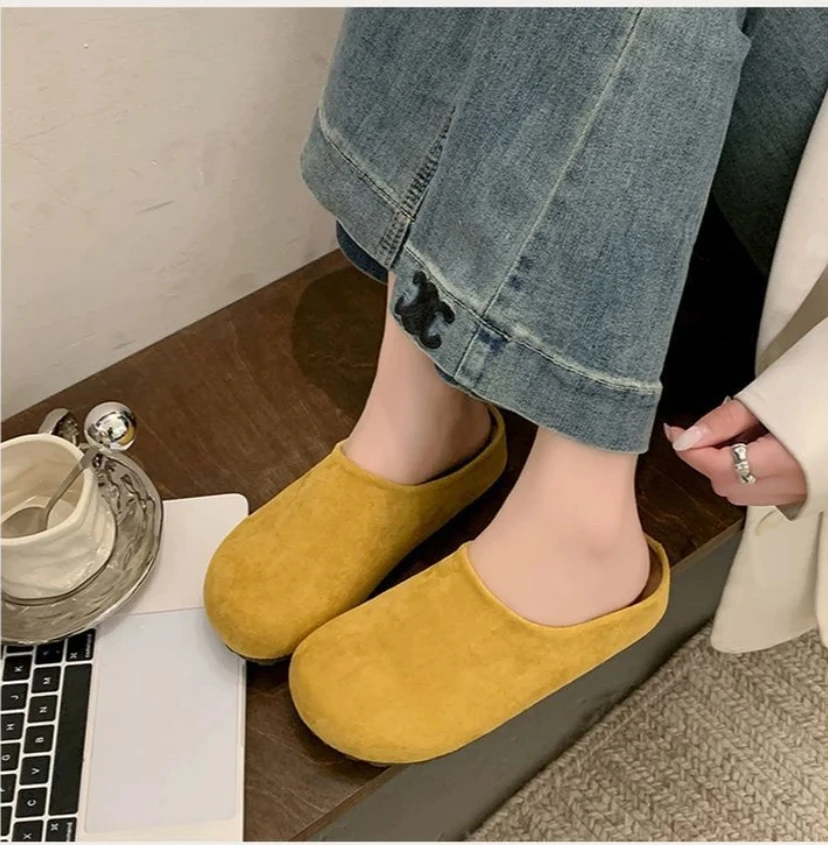 包头松糕底千金风内增高包头拖春夏软底厚底复古凉鞋「921-2」