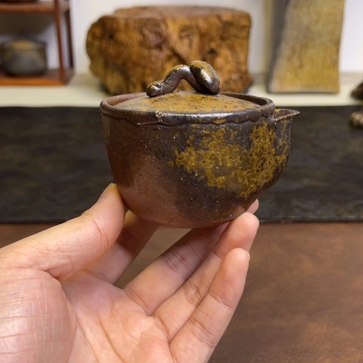 备前烧作品木村宗德，有冲线
