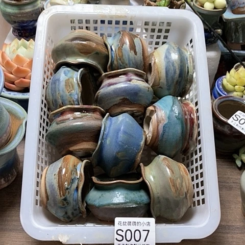 紫砂花盆007微瑕品口径5厘米左右
