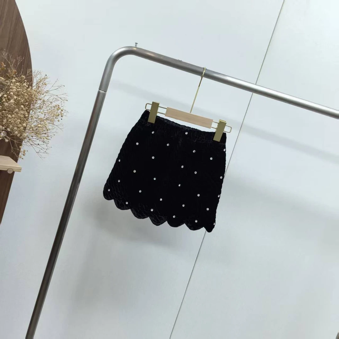 【8039】黑色小香风半身裙B9-6