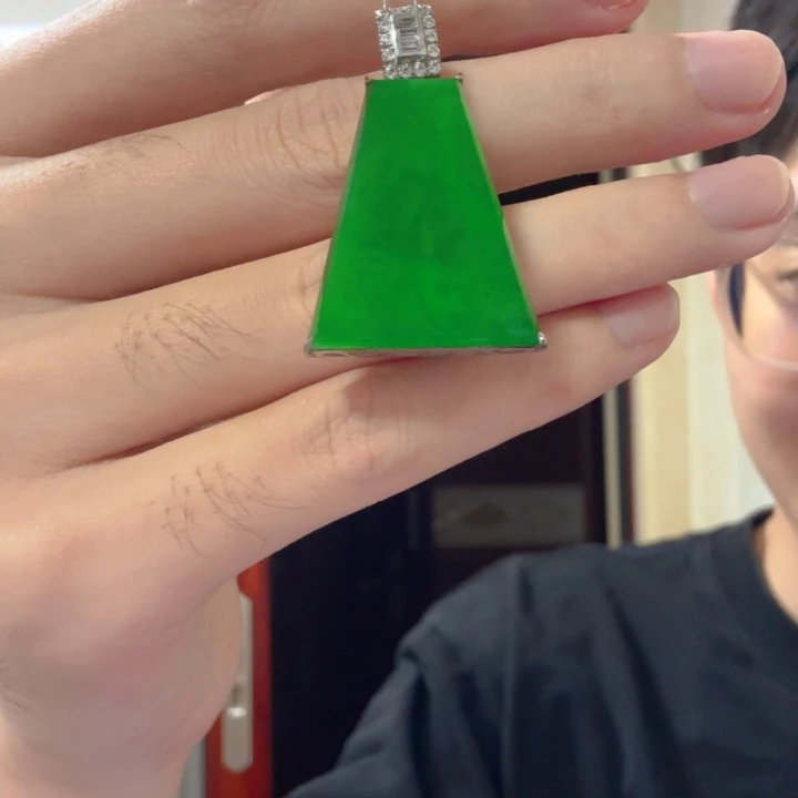 翡翠银S925镶嵌颈饰吊坠