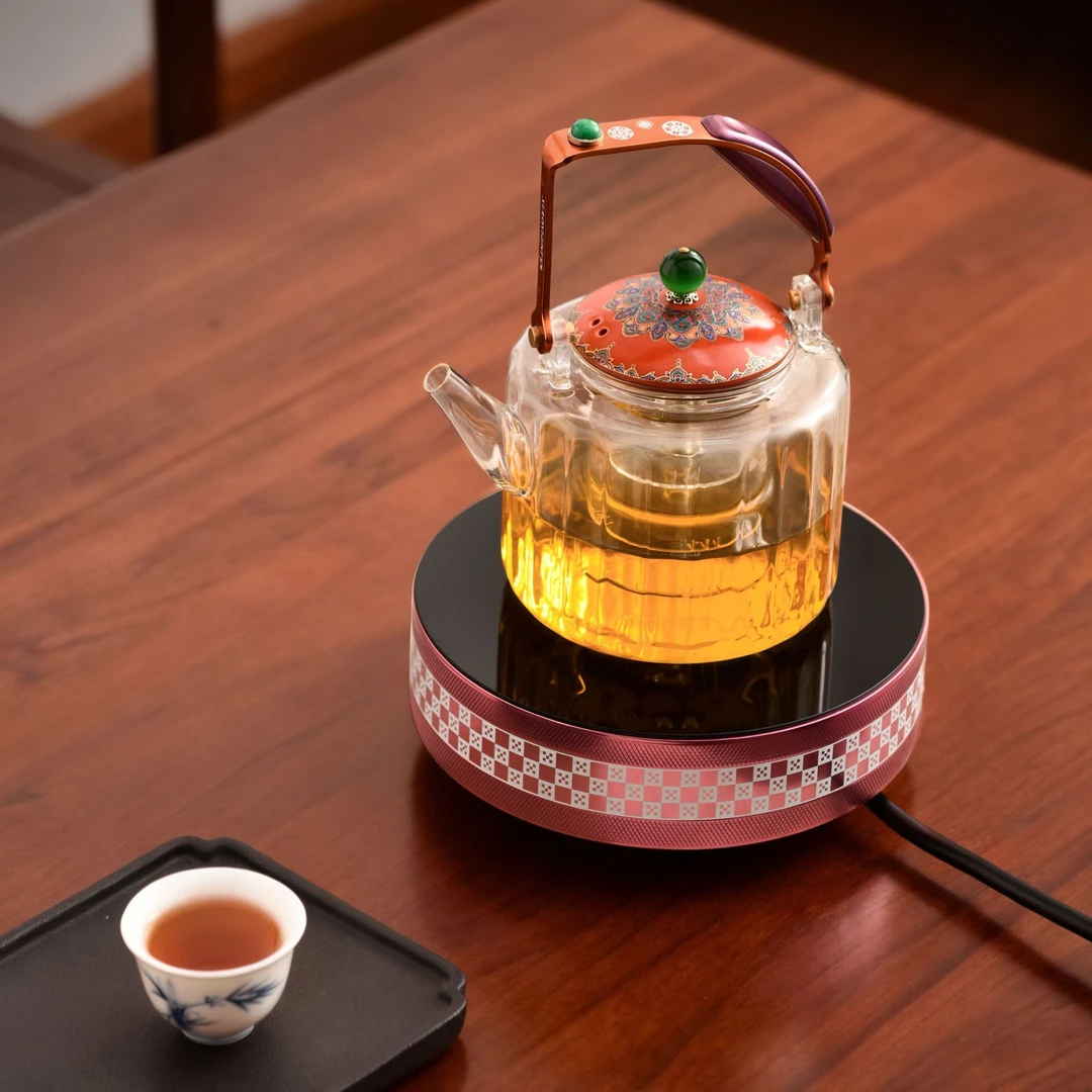 【福器】透明色玻璃壶+小芳精灵 X7 & 粉黛方棋（N00508+N00109）