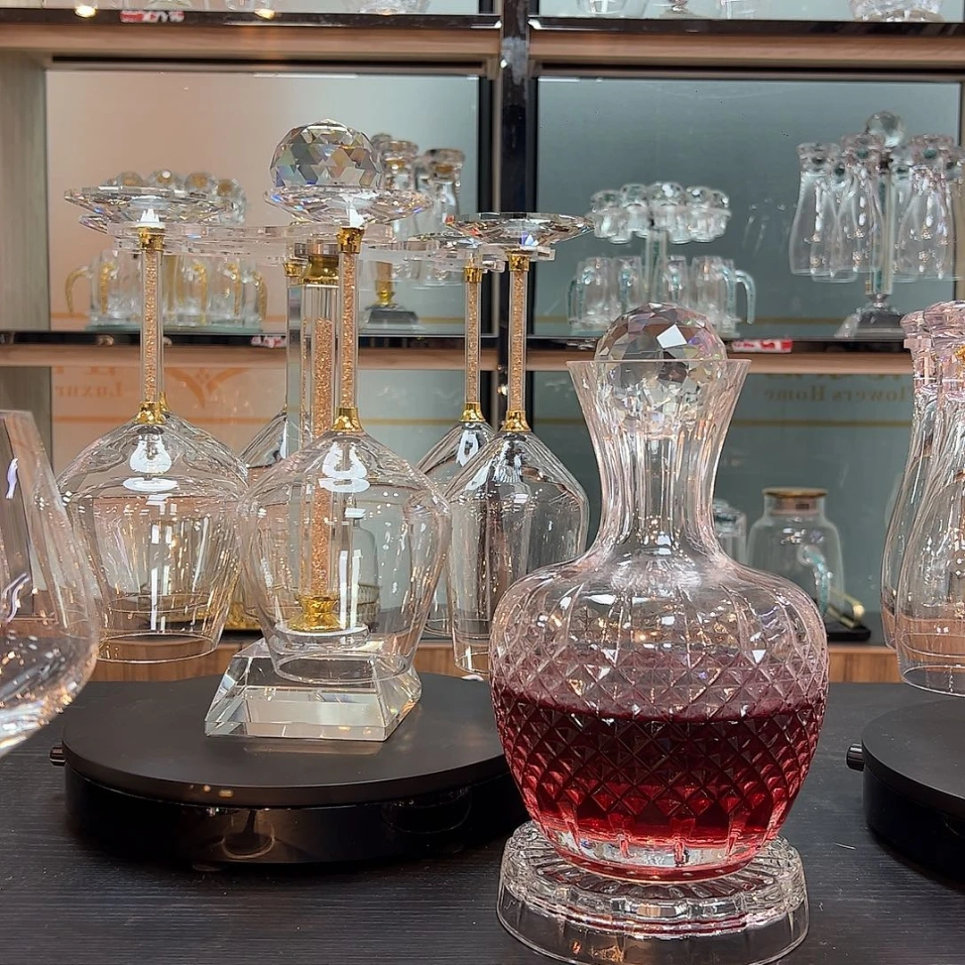 手柄款水晶玻璃红酒杯白酒杯啤酒杯