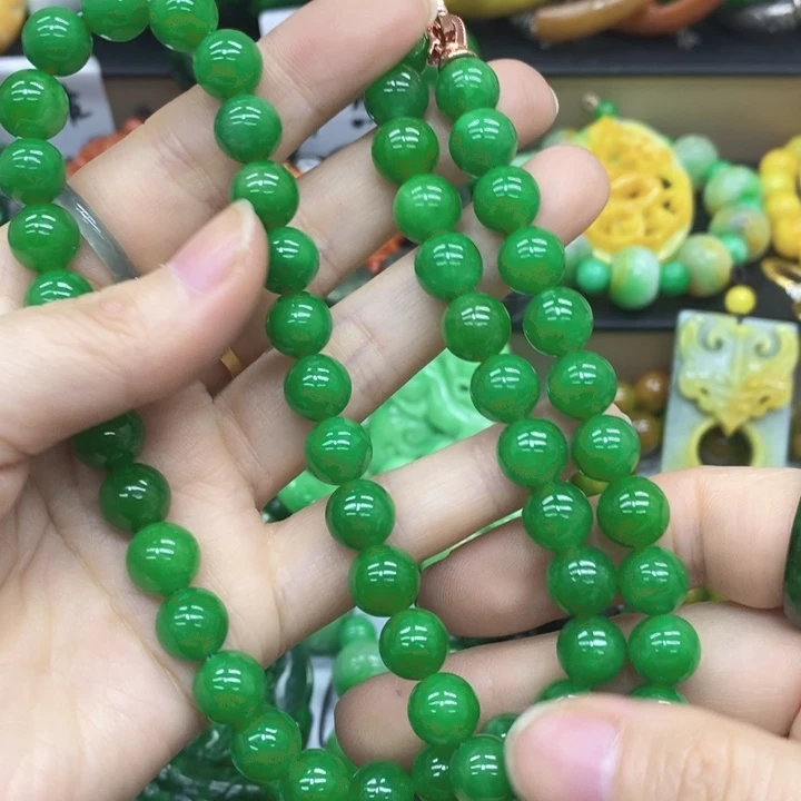 ****a翡翠未镶嵌手链项链25
