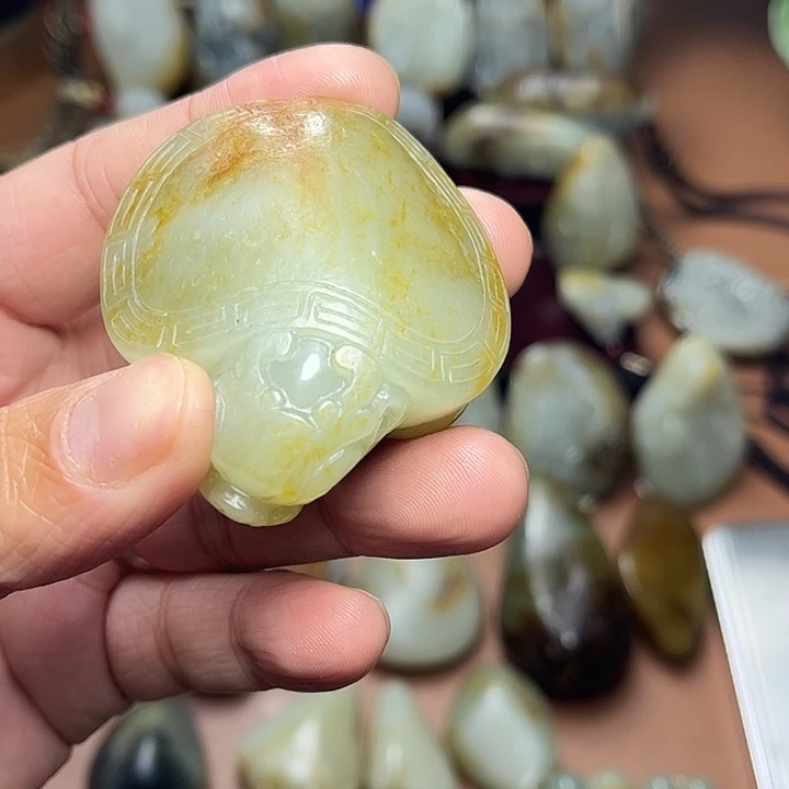 清***生和田玉未镶嵌挂件