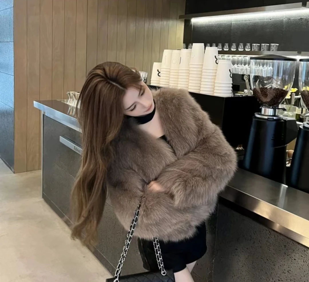 【宁小姐】直毛托斯卡纳真皮皮毛一体女秋冬厚皮草24087(55)