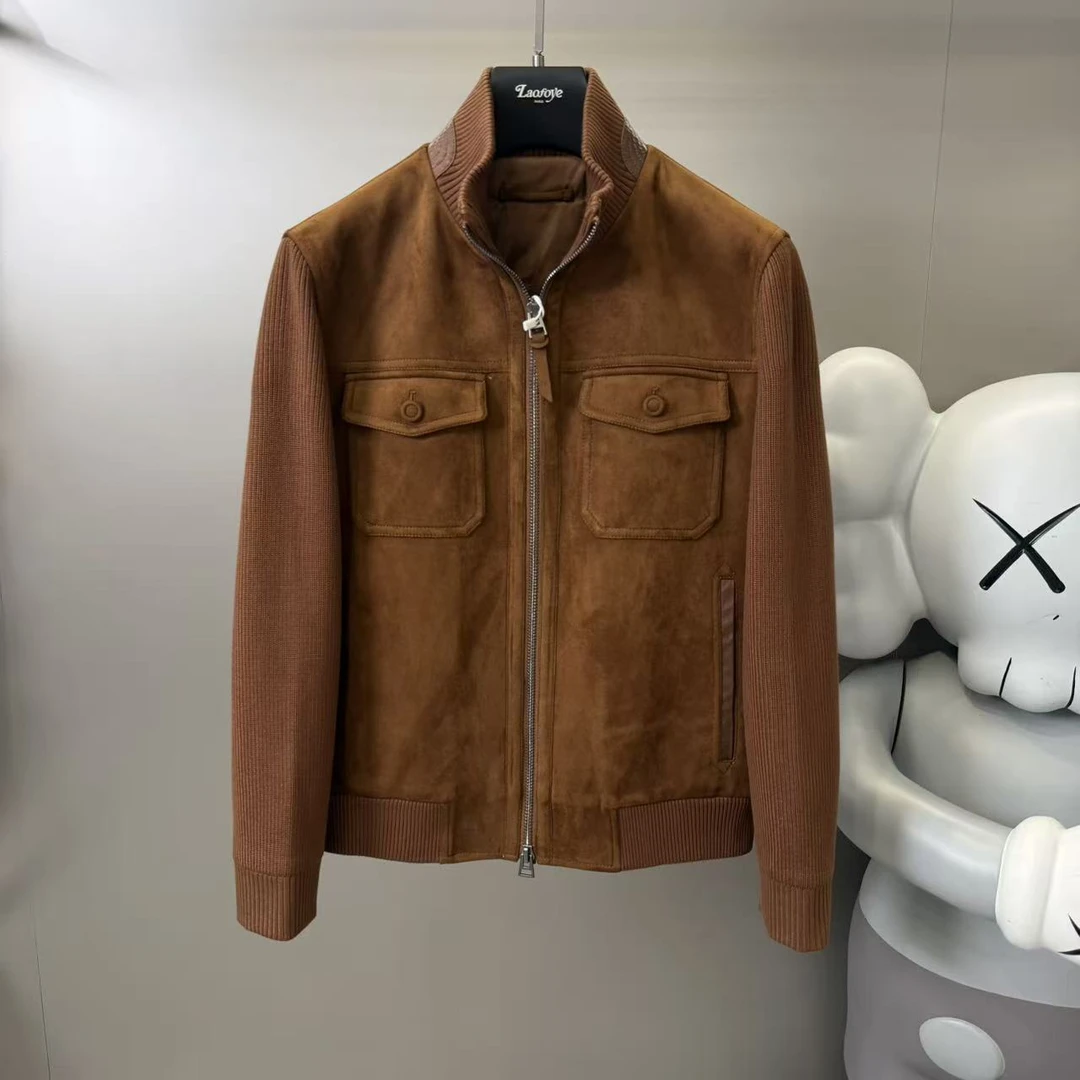 【VanJazny】新款高端男士休闲简约潮流百搭拼接秋冬秋季夹克A079