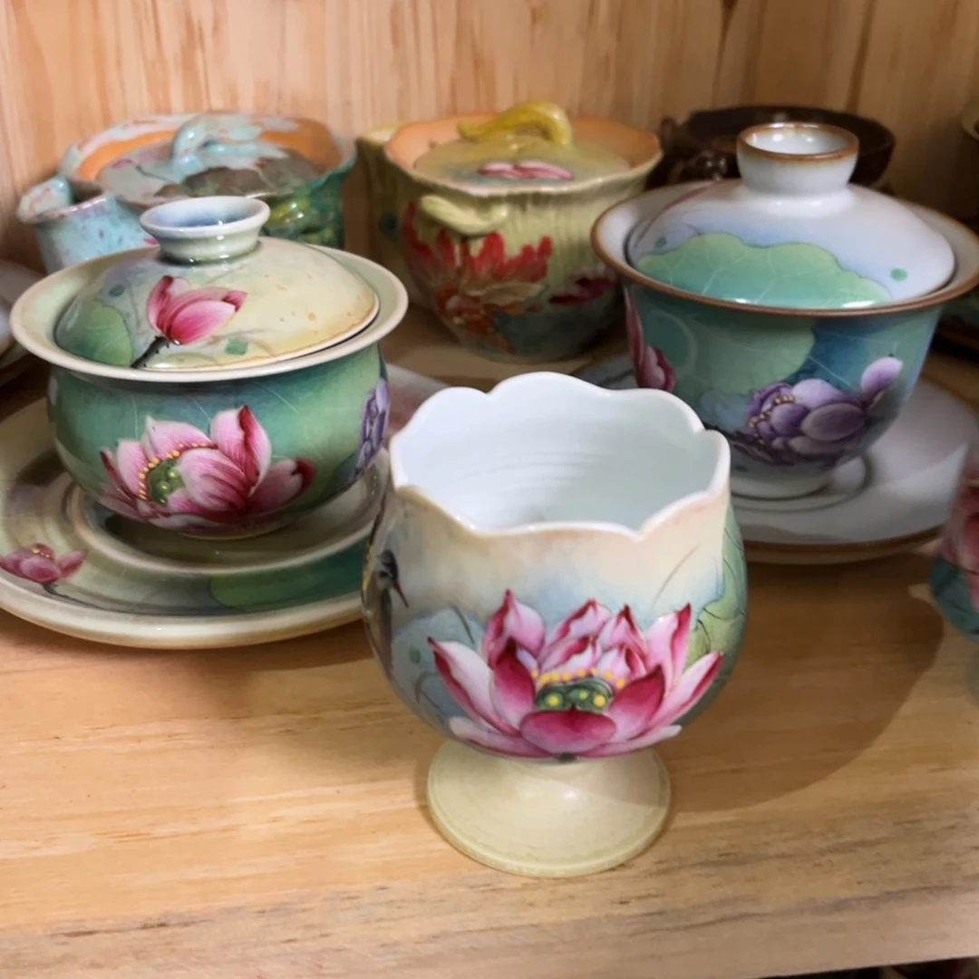 景德镇柴烧手工手绘陶瓷