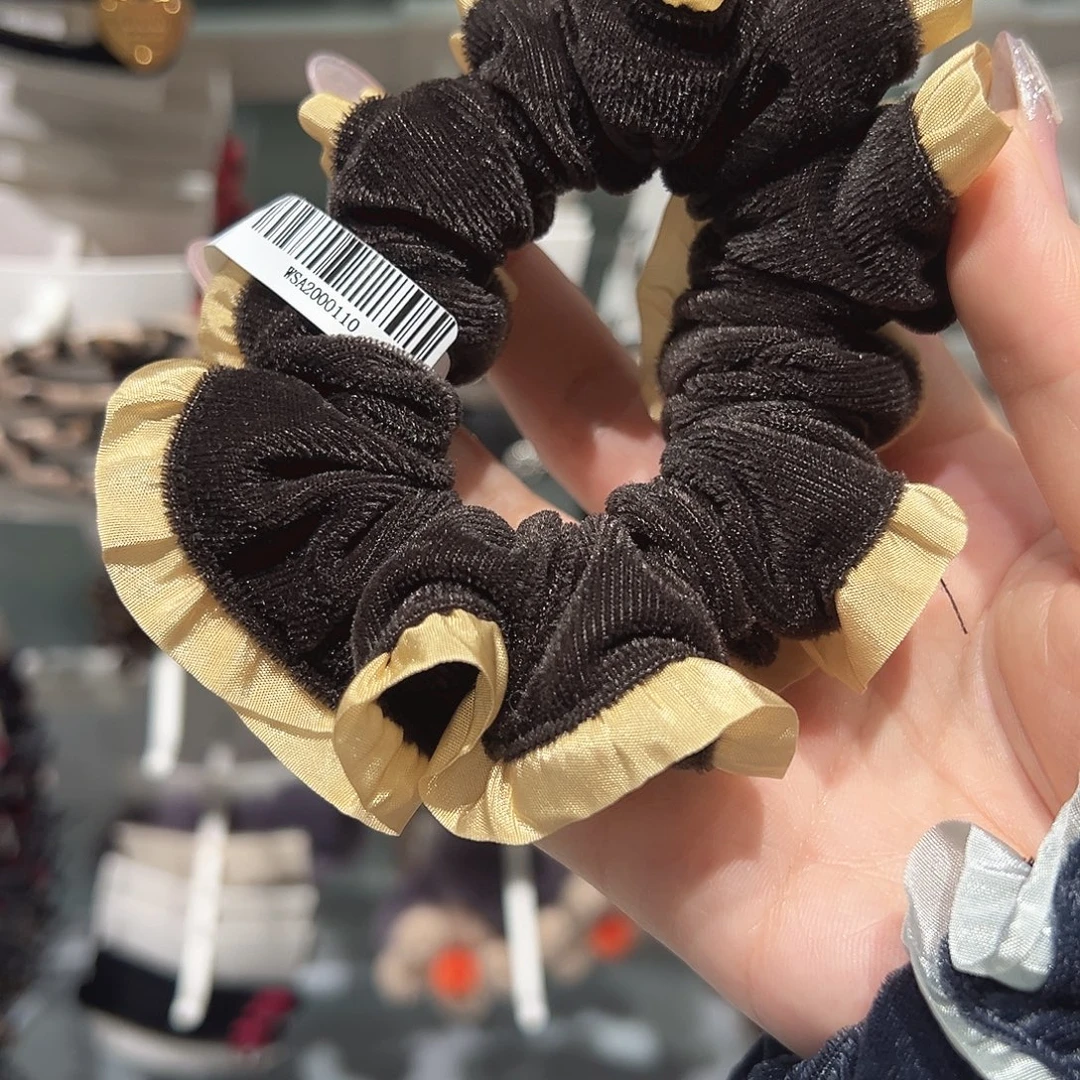 皮质铁合金黄色边发圈