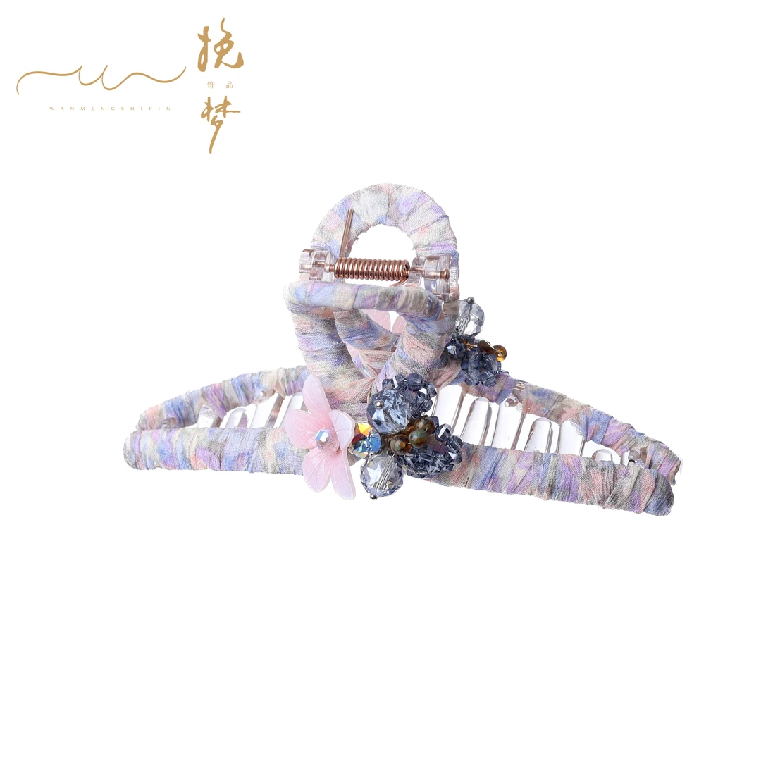 【兰若】系列精品水晶新款韩系轻奢重工十三公分抓夹1601