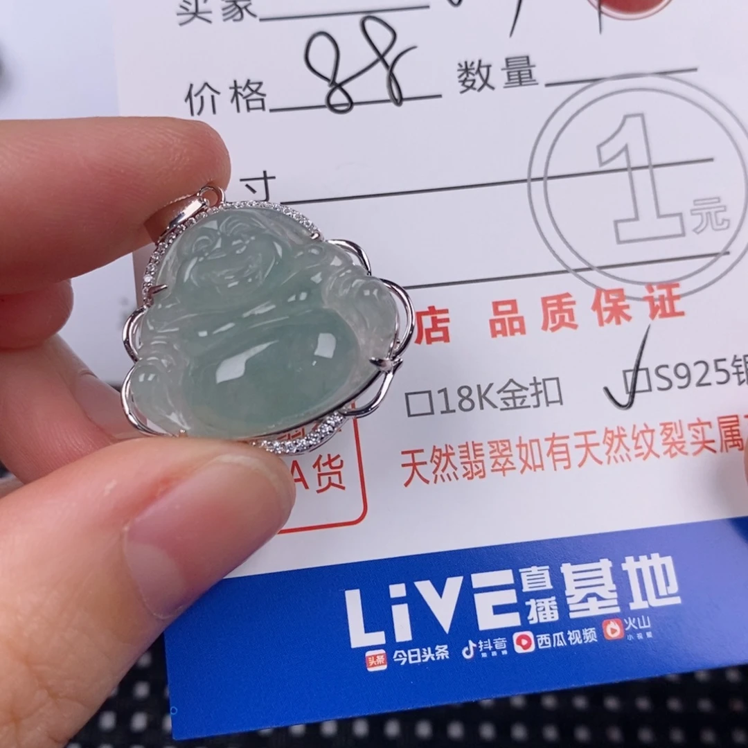翡翠银S925镶嵌颈饰