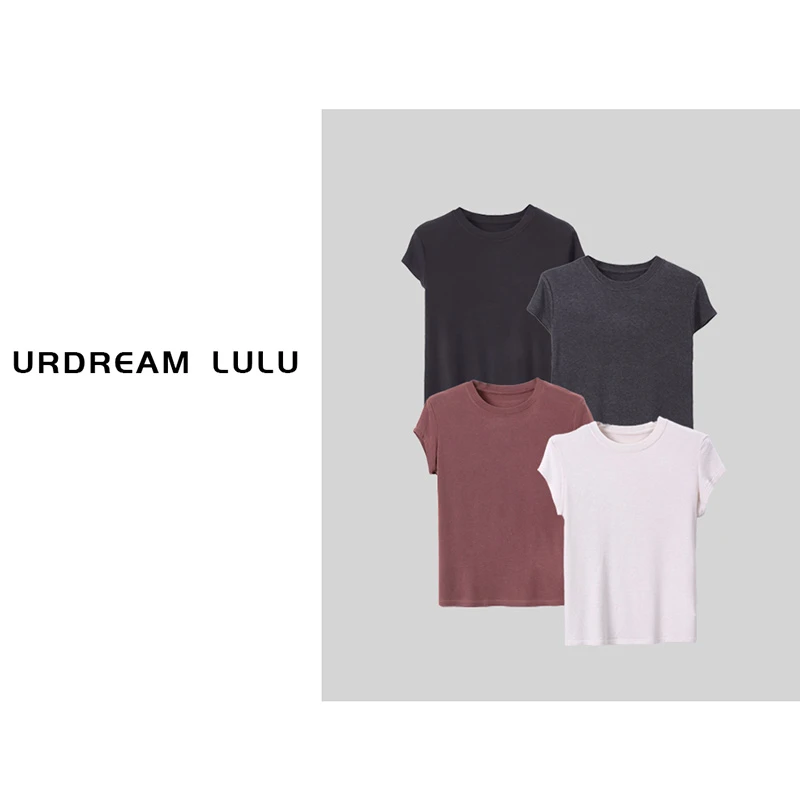[暮云绒] 莱赛尔羊毛小飞袖亲肤短袖夏百搭高弹T恤-P5123