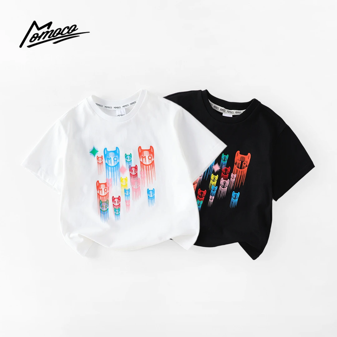 MOMOCO夏季款男女亲子装韩版休闲T恤77230235039&77230235040