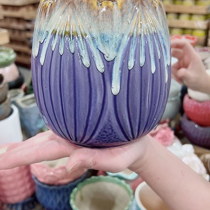 有孔，凑单福利满10元发货陶瓷多肉花盆！