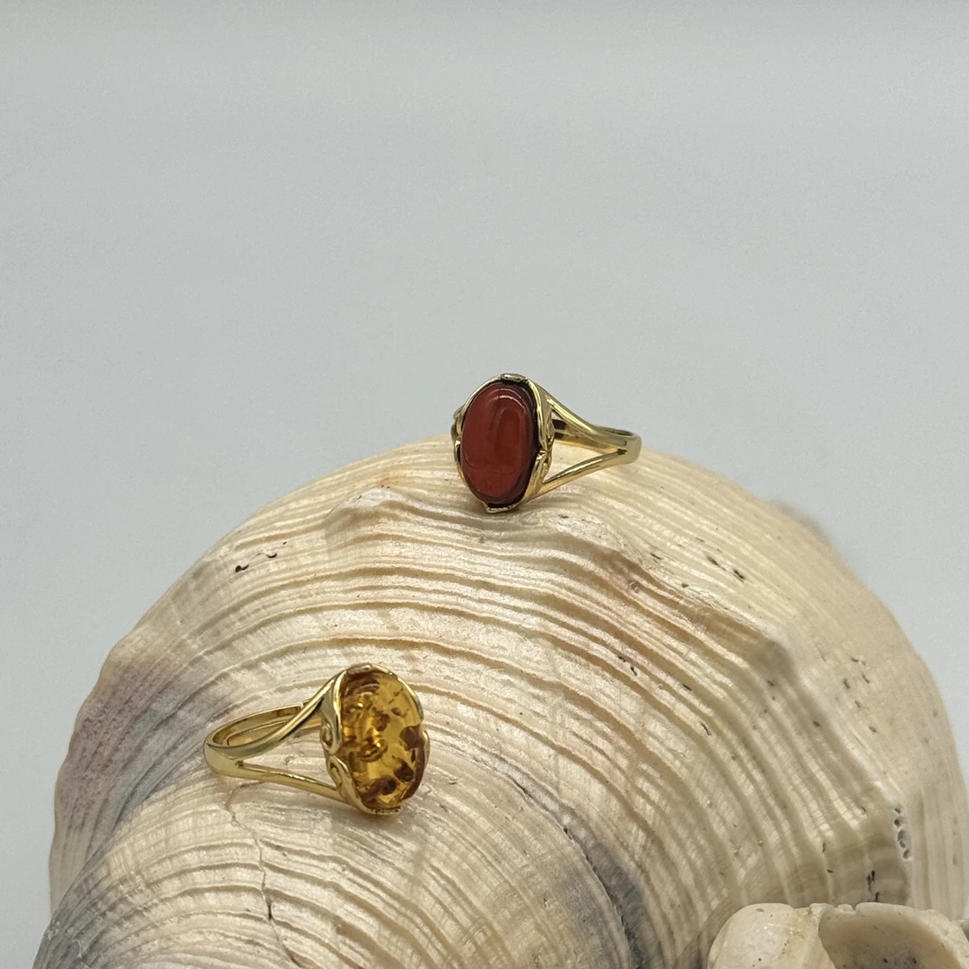 Bak Gvzal Jawayirat乔美首饰琥珀戒指