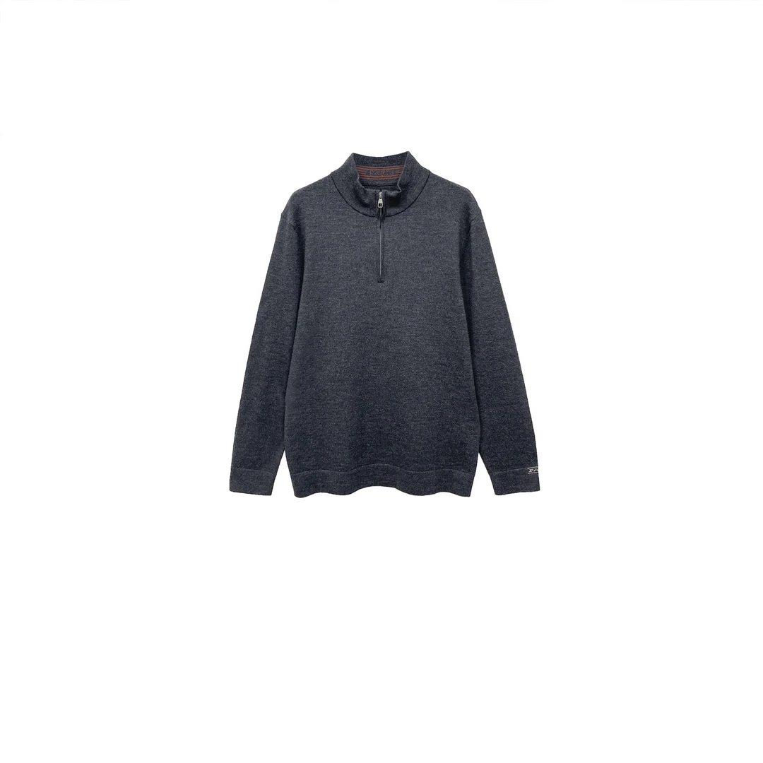 【亚楠本楠】黑武士◆男士半高领蚕丝山羊绒羊毛针织衫8822