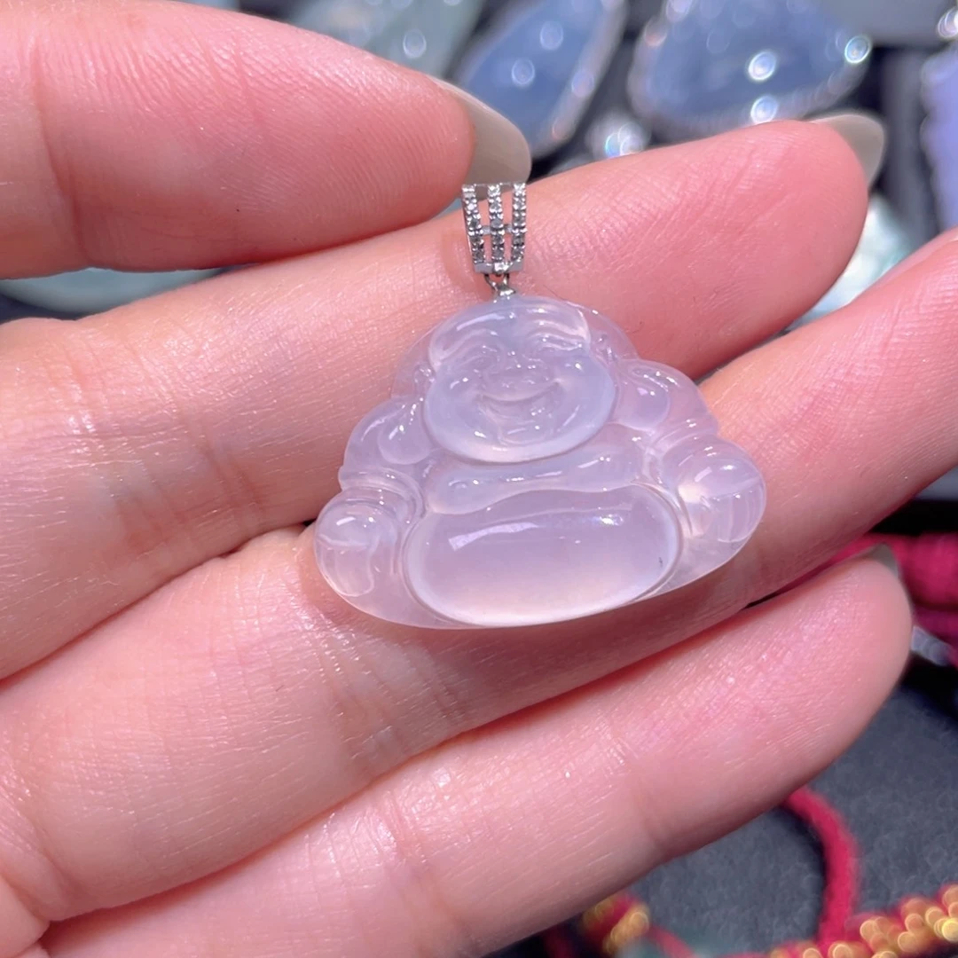 颈饰18K金镶嵌翡翠翡翠