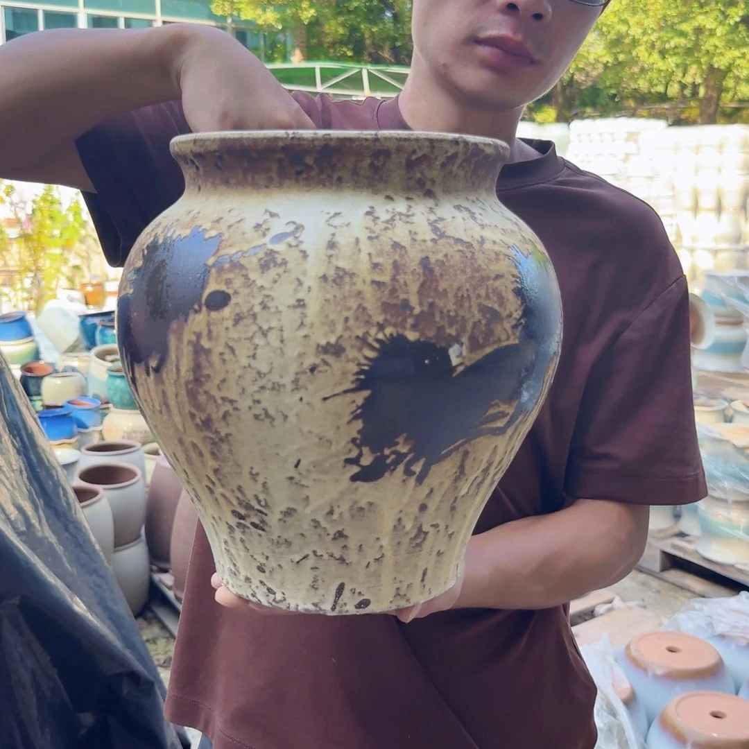 紫砂花盆口20高28（一个乱七八糟