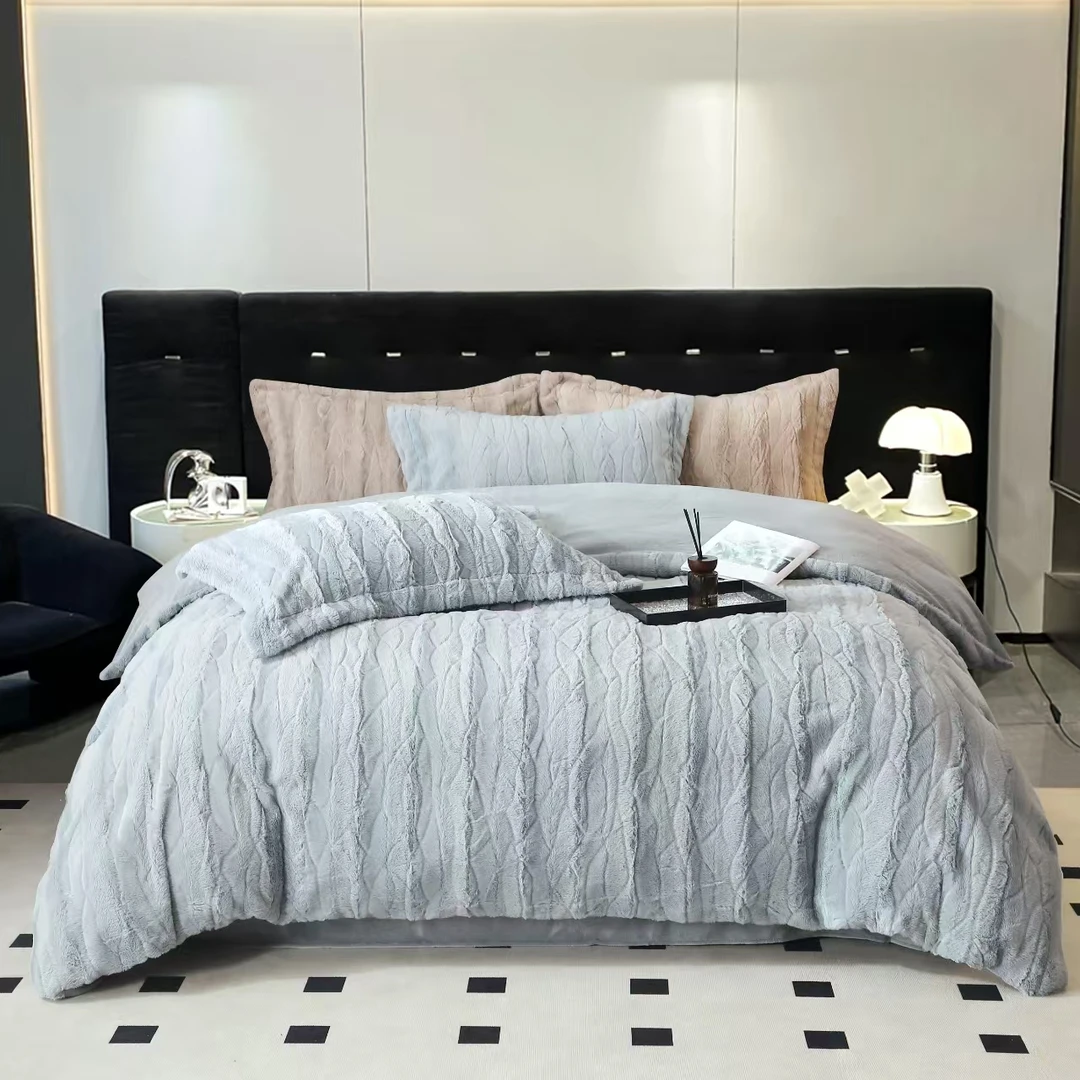 【庭妍玥舍】巴黎春天云貂绒高克重暖冬四件套