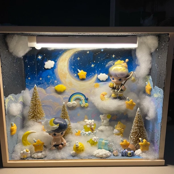 原创奶油胶造景感应灯灯箱治愈系2.0