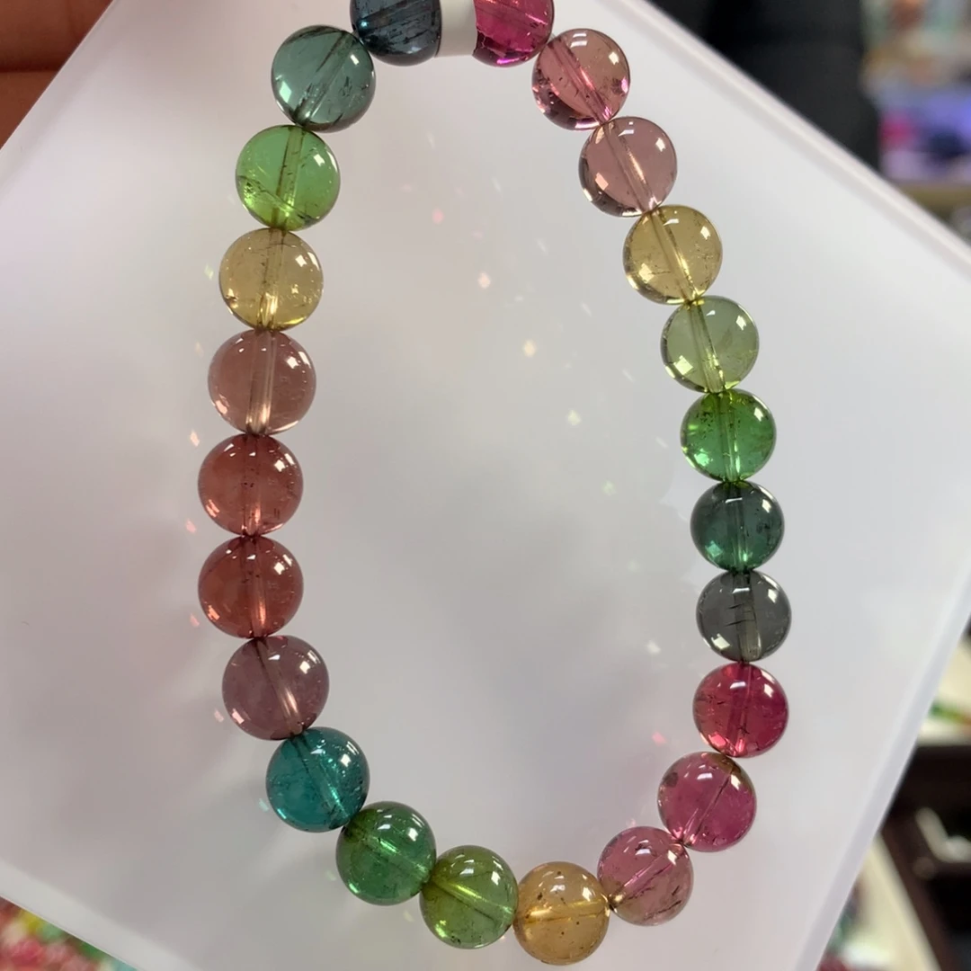 碧玺未镶嵌手链8.5左右