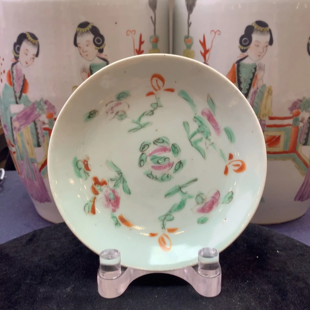 盘12672瓷器—粉彩四季花卉纹赏盘
