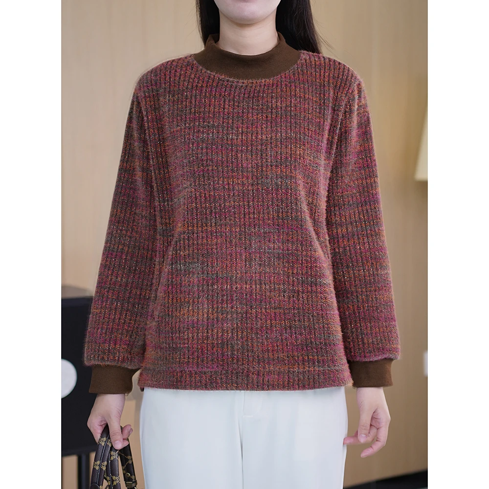 春季新款时髦毛衣百搭针织衫衣服胖MM大码减龄女装高级感显瘦上衣