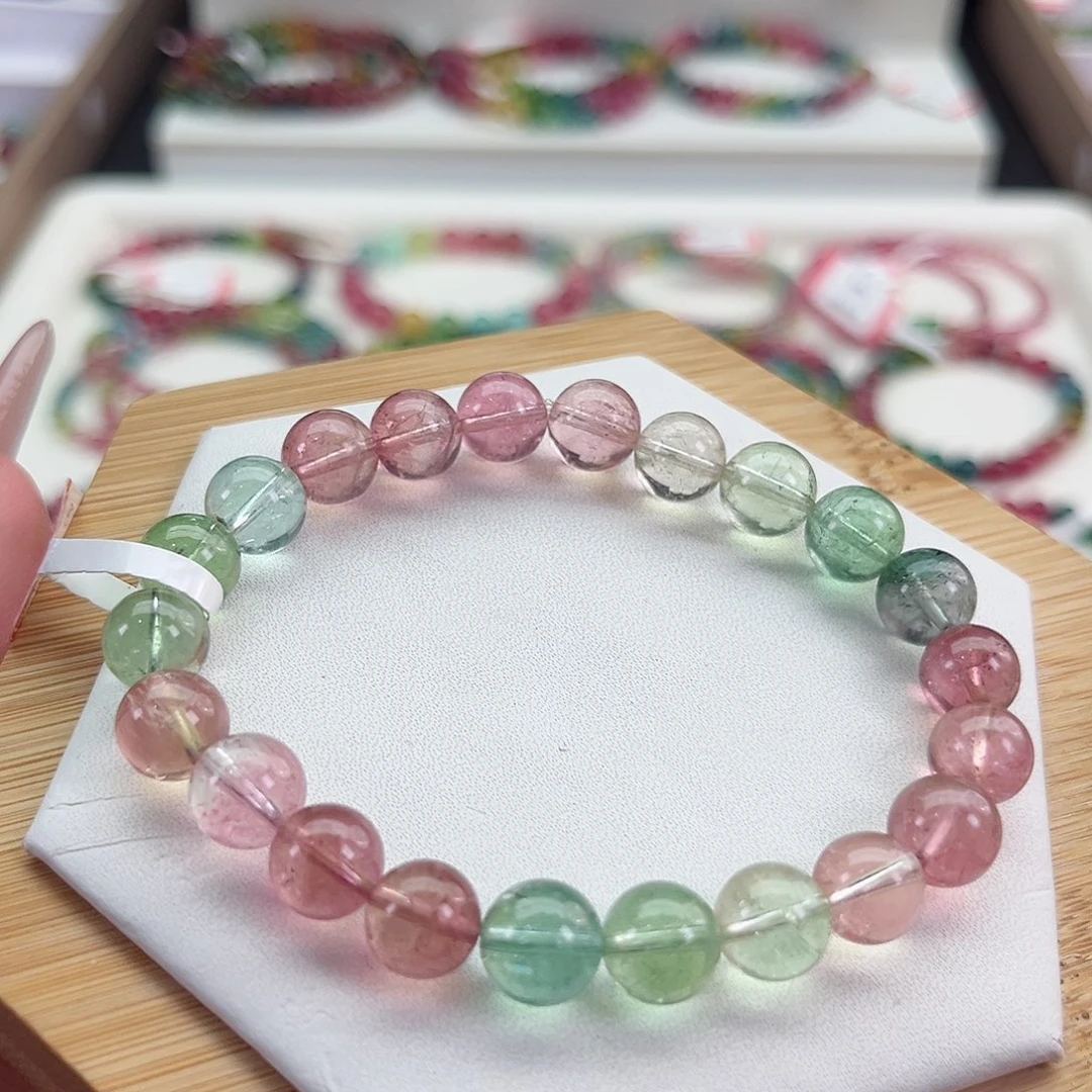 手链未镶嵌碧玺碧玺手串单圈8mm+