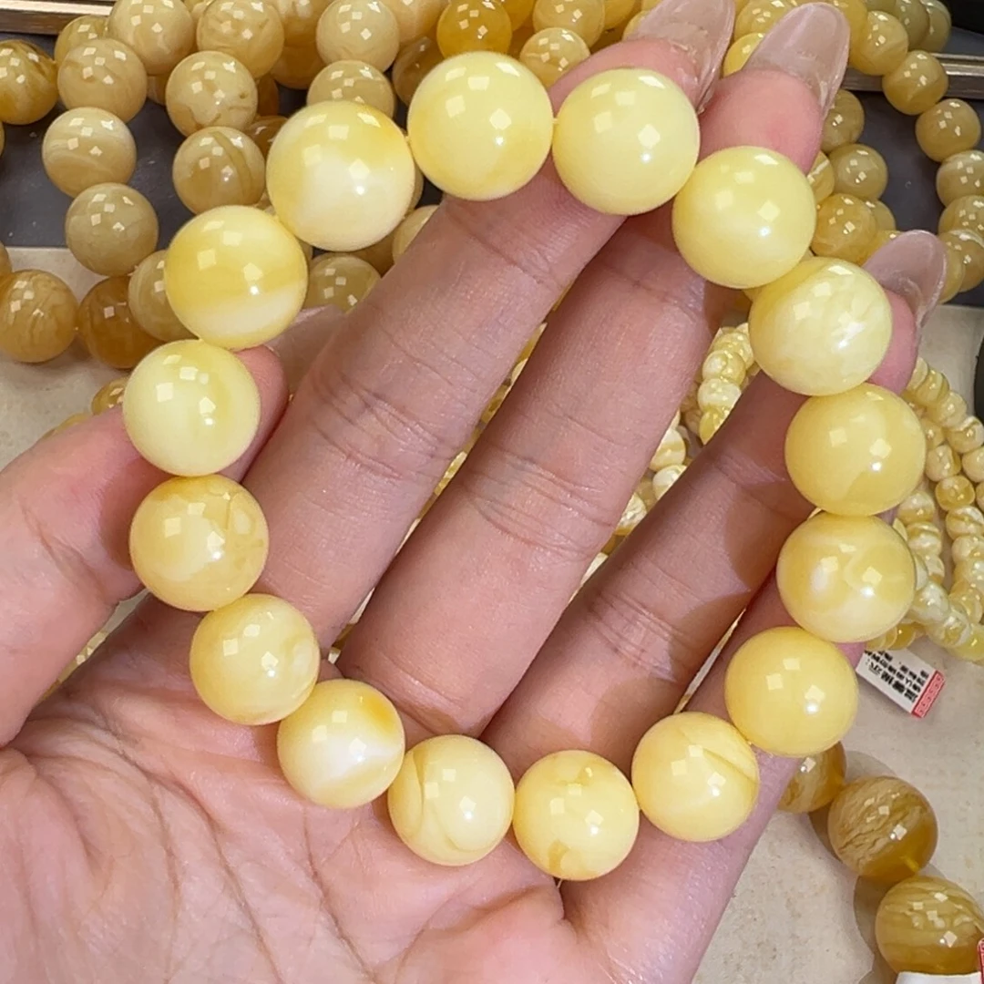 琥珀未镶嵌手链20.8白蜡