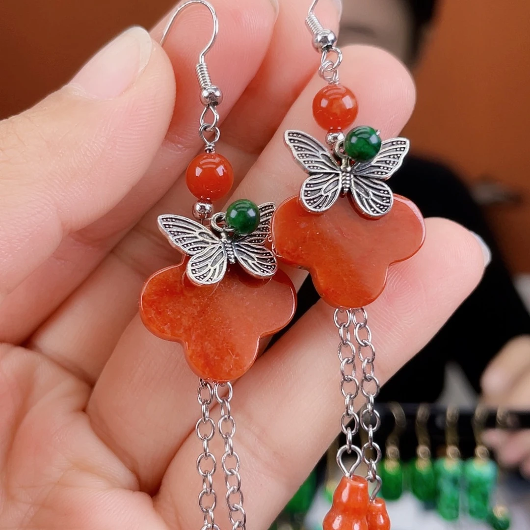 翡翠未镶嵌耳饰饰品