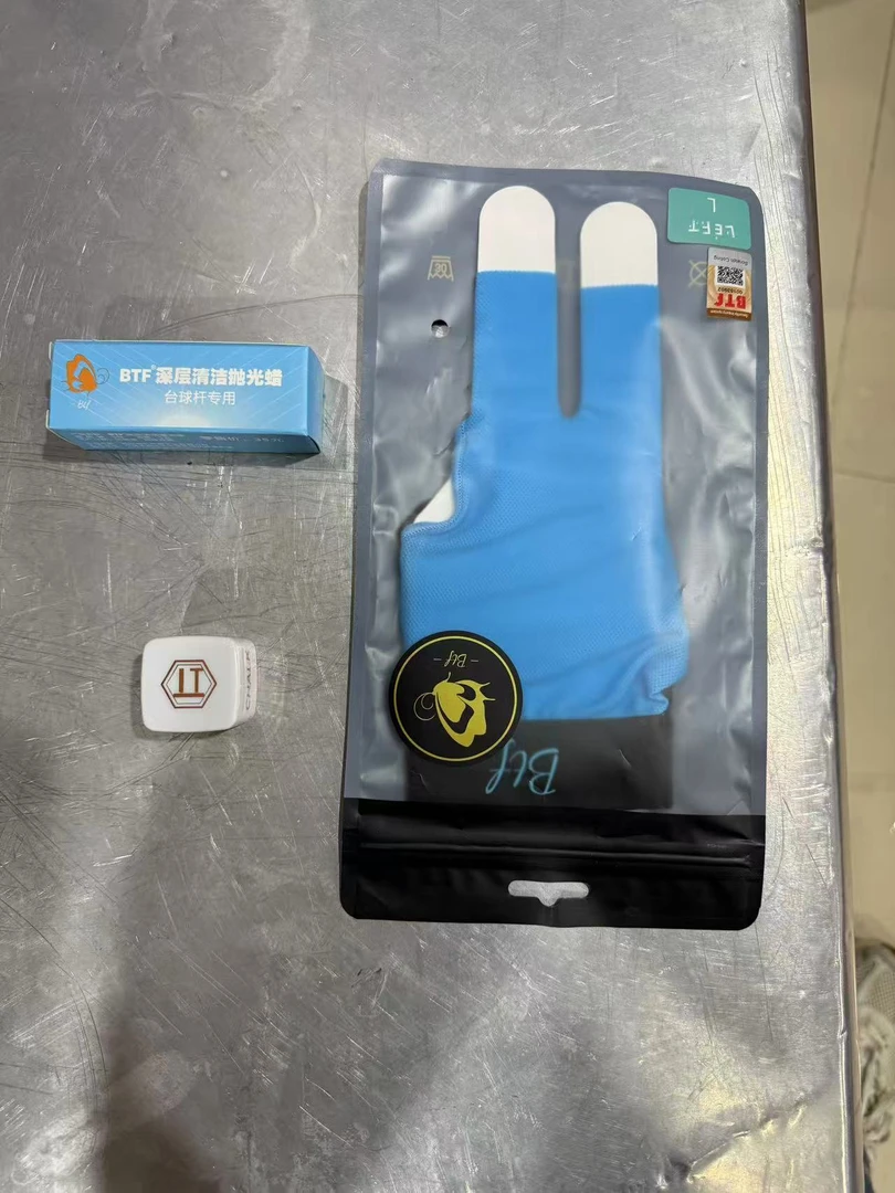 台球BTF漏指手套＋派巧克＋BTF杆腊