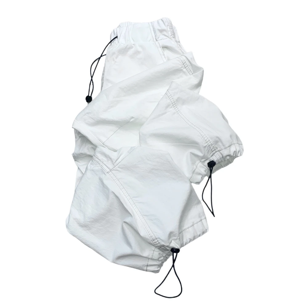 M831新款松紧腰洋气明线薄牛仔棉短九分抽绳工装裤（裤长88cm左右）