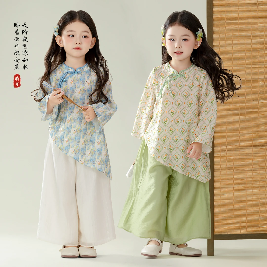 萌乎【予乐】开学穿搭女童秋季2025新款开学穿搭女童国风