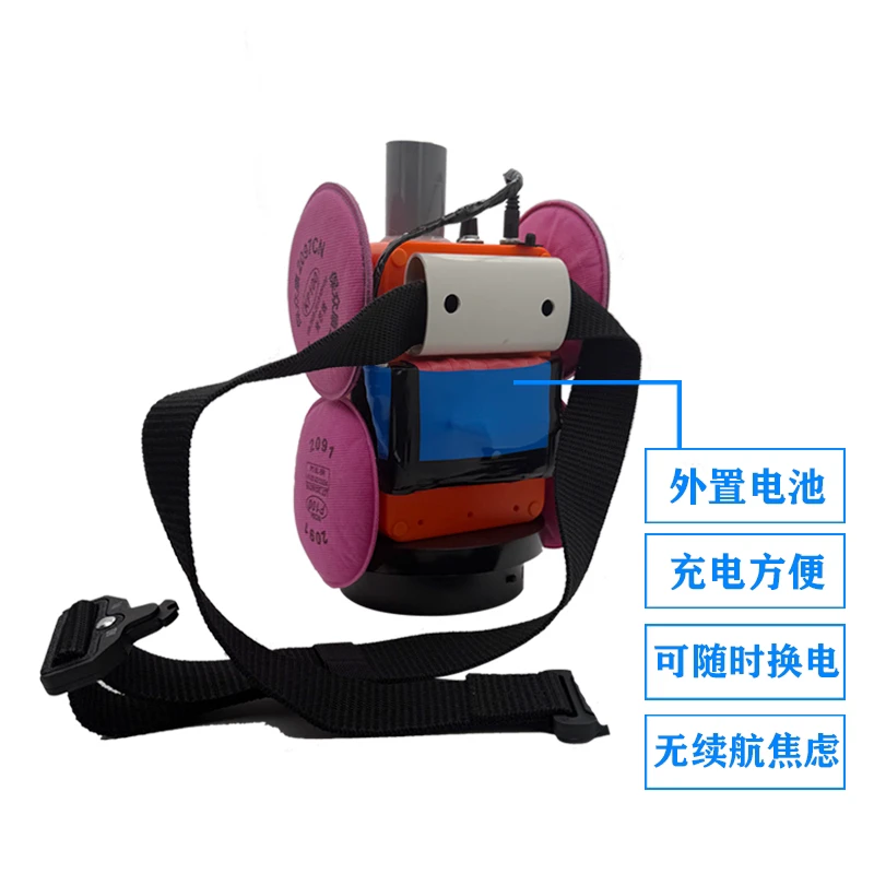 电动送风全面罩防尘口罩自动送风透气防毒用于焊接装修打磨场景