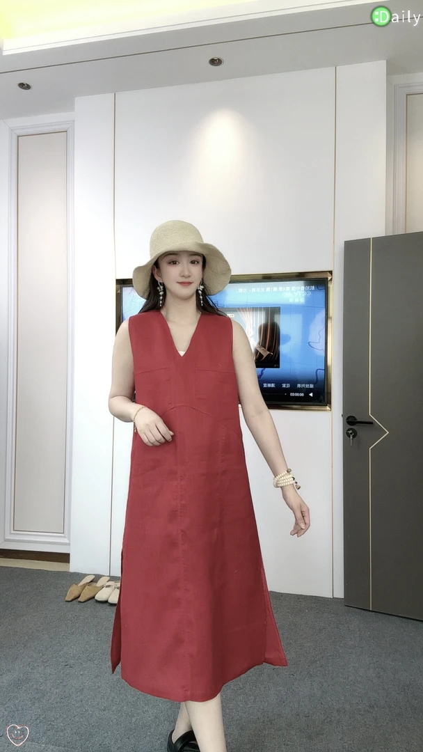 【亚麻裙】夏季新款新中式显瘦百搭休闲夏季国风亚麻连衣裙