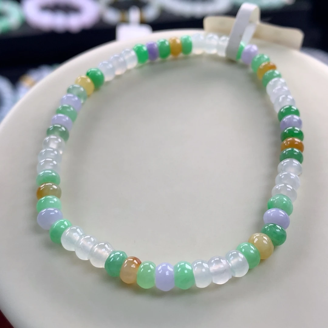 翡翠未镶嵌手链卡4.7