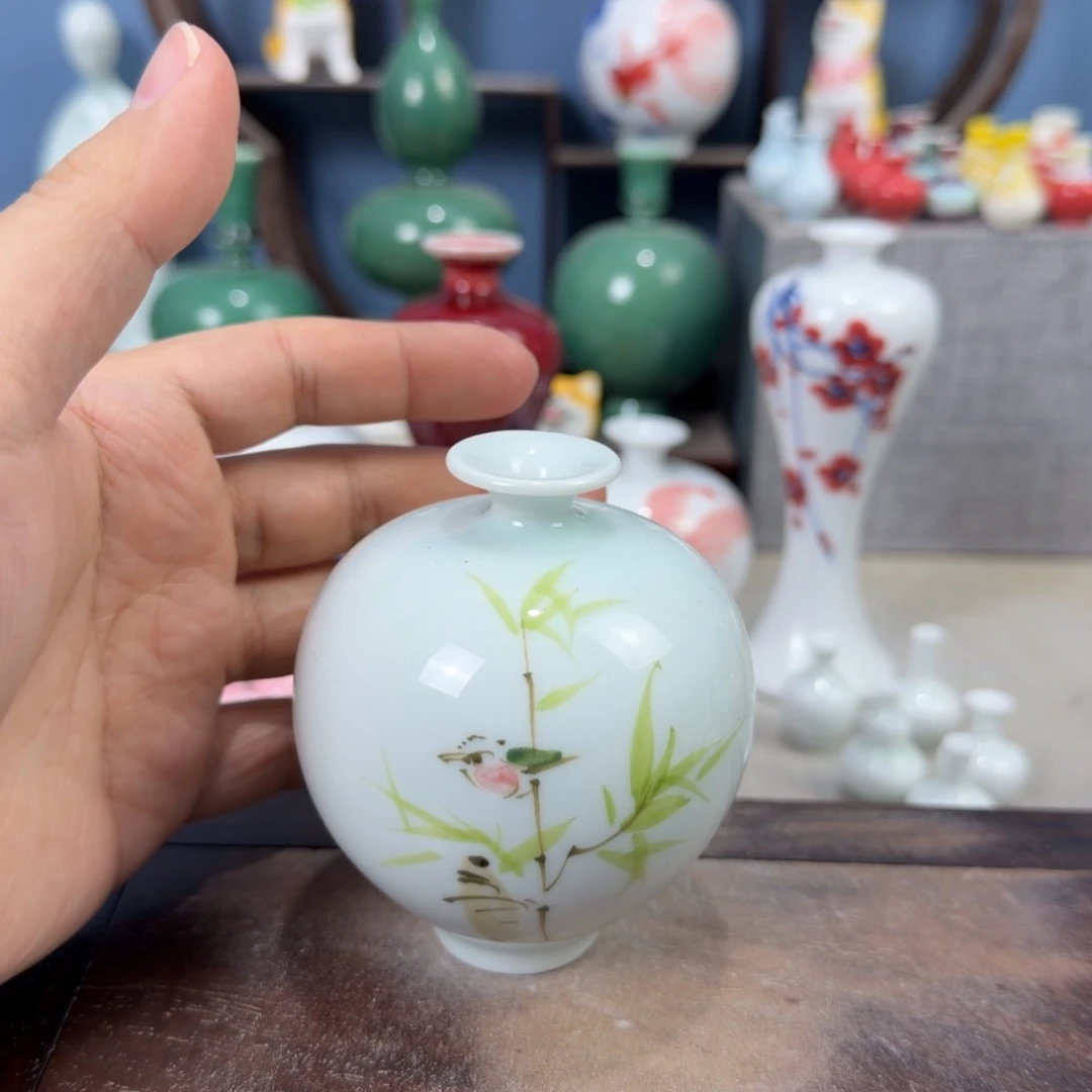 陶瓷手工小花器摆件