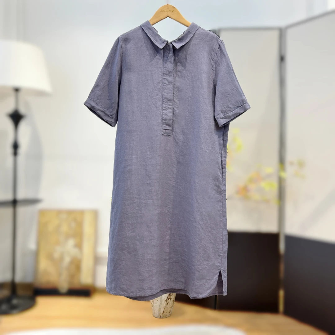 简约春夏连衣裙女宽松衬衫裙