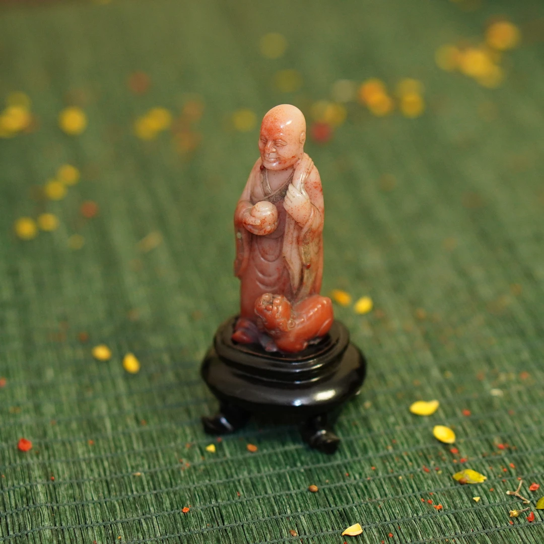 民国 【槐荫山房】/HY2808/民国寿山石罗汉站像