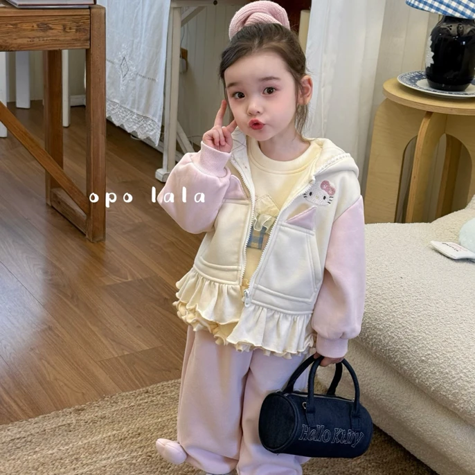 Op猫咪套装77085女童