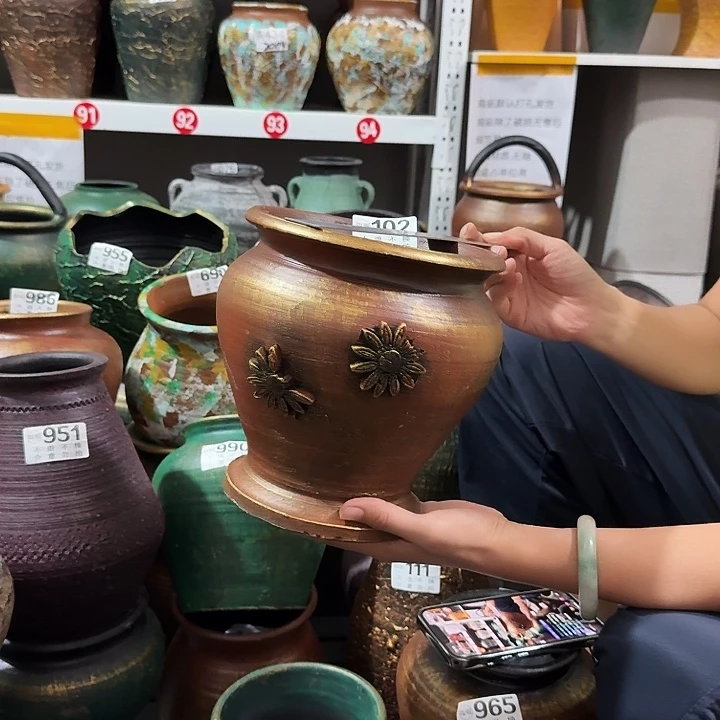 瑕疵金色鱼尾102高度19口径17