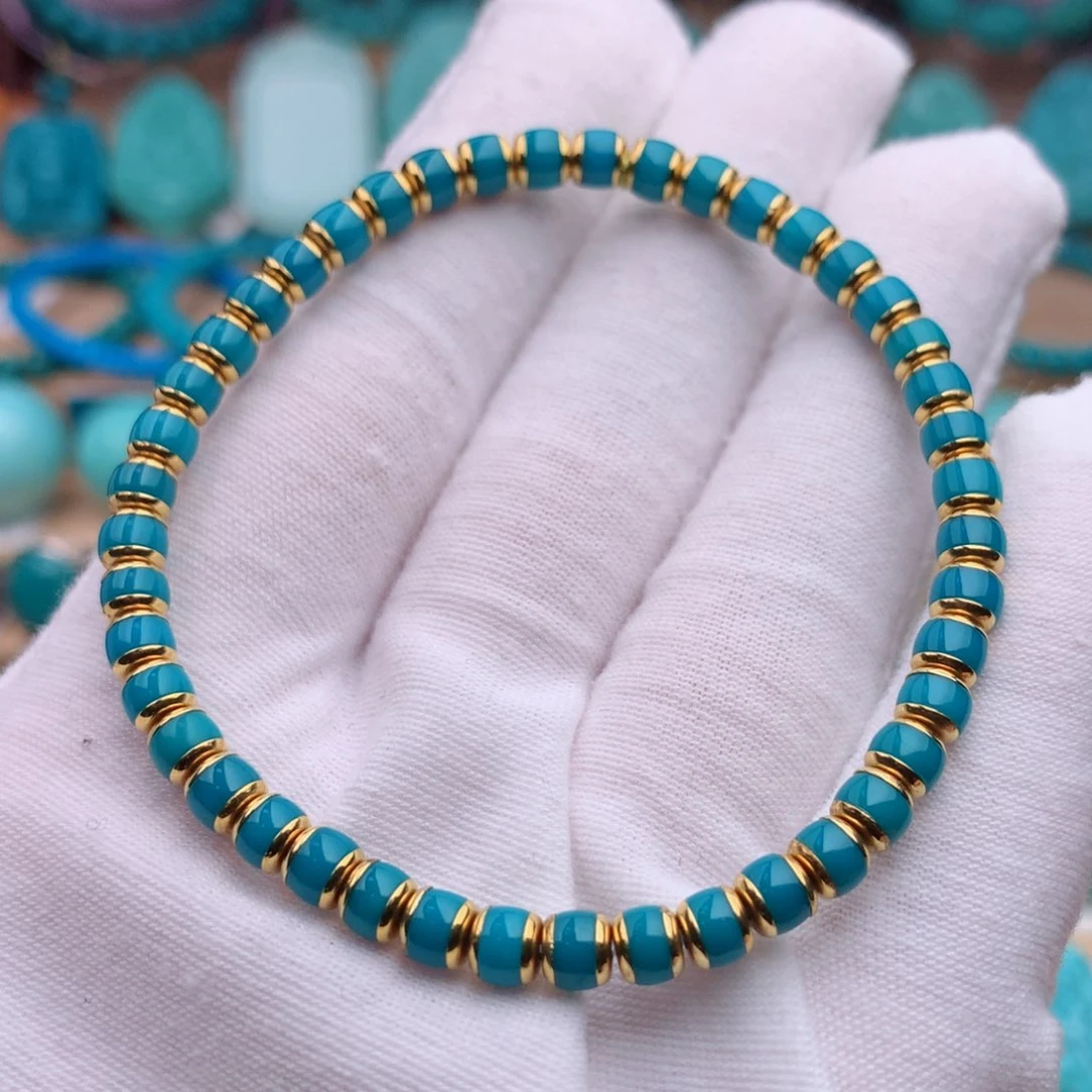 18K金镶嵌绿松石珠宝奇石