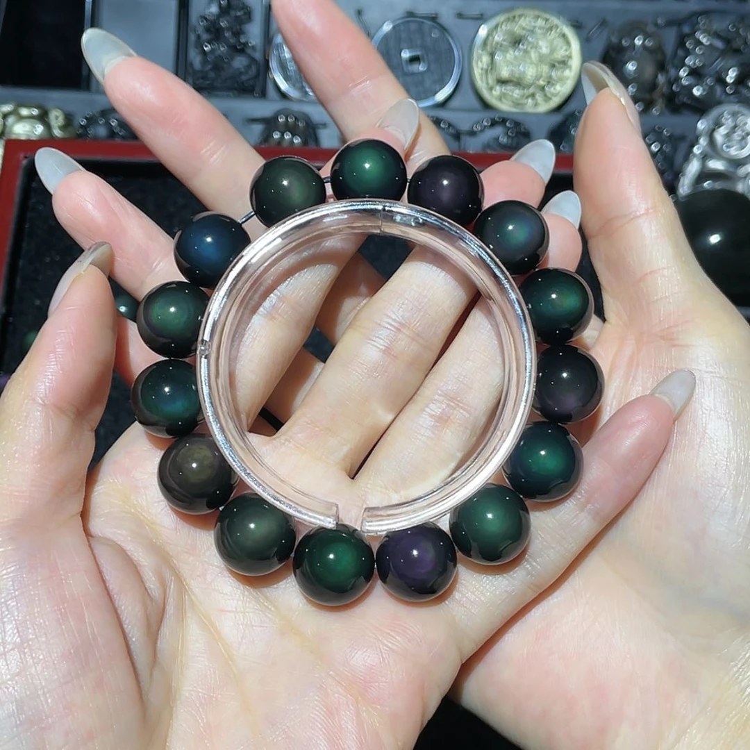 【闪购商品】未镶嵌黑曜岩手链鑫**族