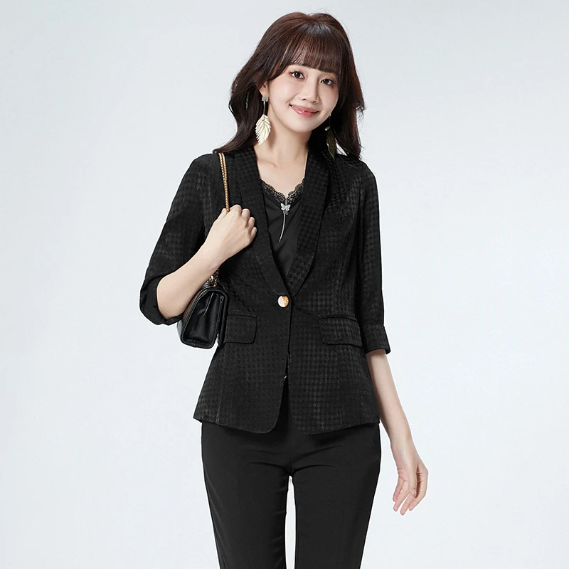 B479洋气减龄七分袖西装外套女51NY0K0479