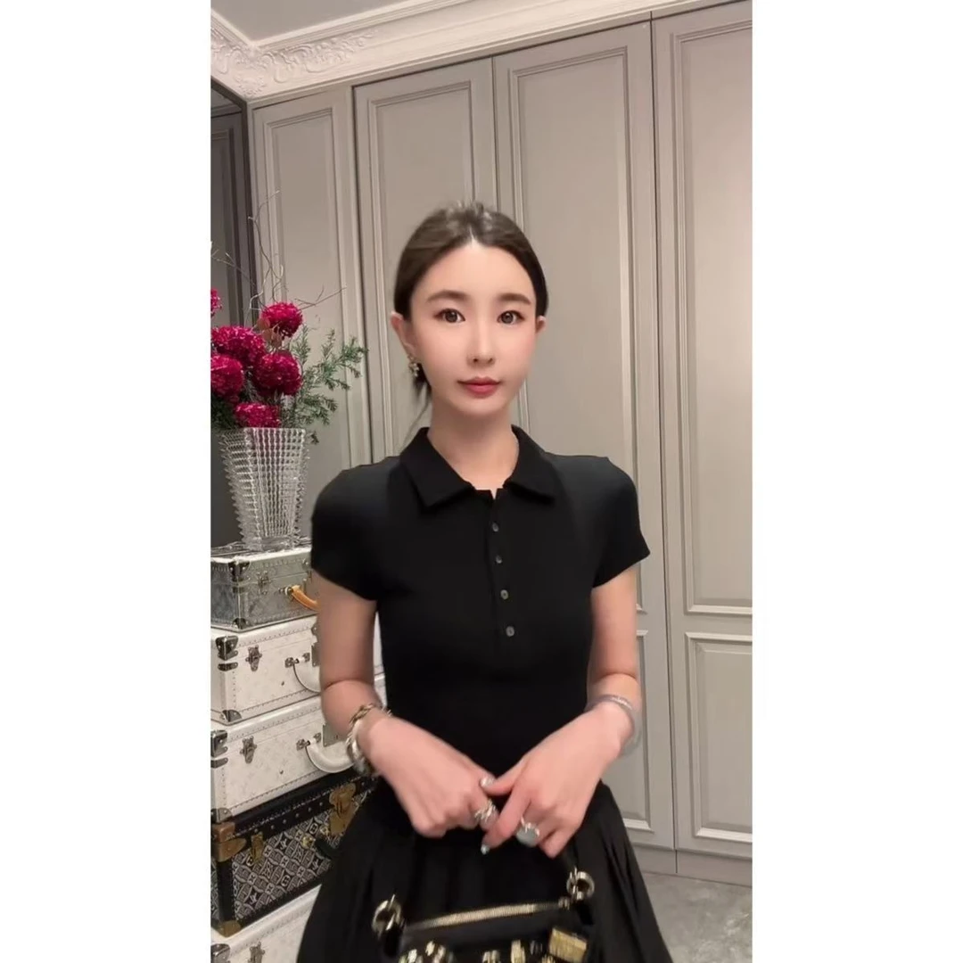 【团团女装】微胖大码女装常规袖夏季短袖小众穿搭连衣裙