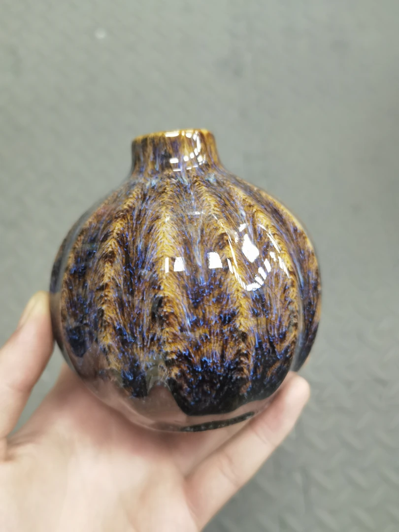 窑变石榴瓶小精品